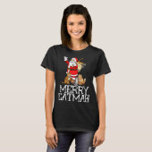 Santa Meowy Kerstmis Kerstmis Kat s T-shirt (Voorkant volledig)