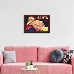 Santa Merk Citroen Ventura County California Fruit Canvas Afdruk
