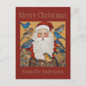 Santa Merry Christmas Briefkaart (Voorkant)