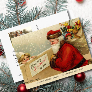  Santa Merry Christmas Custom Familie Foto Briefkaart