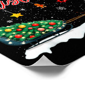 Santa Merry Christmas Dachshund Sleigh Dog Lover X Poster (Hoek)