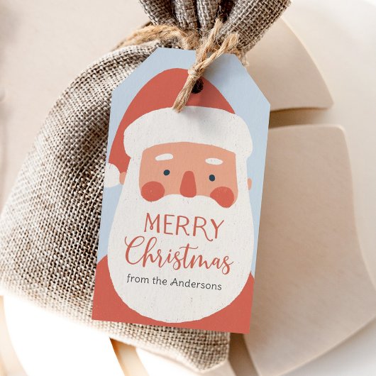 Santa Merry Christmas Holiday Cadeaulabel