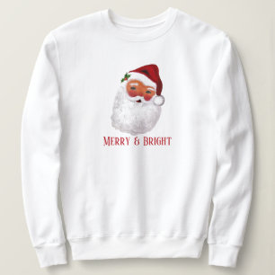 Santa Merry Christmas  Retro Waterverf Trui