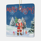 Santa Merry Cristmas Ornament (Links)