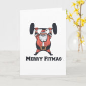 Santa Merry Fitness Kaart (Gele Bloem)