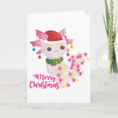 santa merry kerst axolotl (Voorkant)