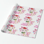 santa merry kerst axolotl santa cadeaupapier (Uitgerold)
