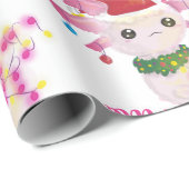 santa merry kerst axolotl santa cadeaupapier (Rol Hoek)