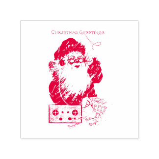 SANTA ~ Merry Kerstgroetings ~ Zelfinktende Stempel