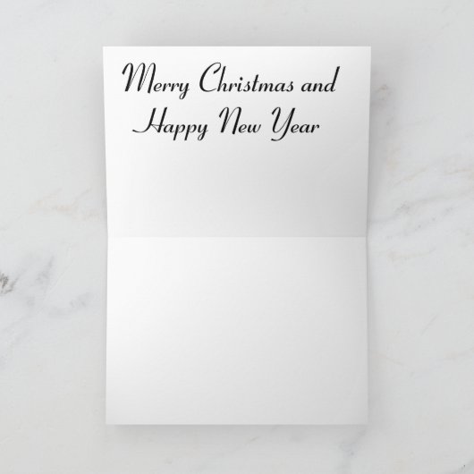 Santa Merry Kerstmis personaliseren Kaart (Binnen)