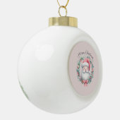 Santa Merry-kerstOrnament Keramische Bal Ornament (Links)