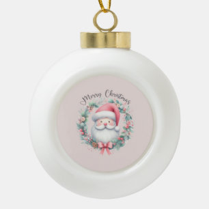 Santa Merry-kerstOrnament Keramische Bal Ornament