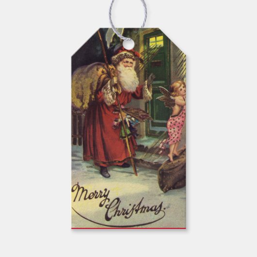  Santa Merry Kerstvakantie Cadeaulabel (Voorkant)