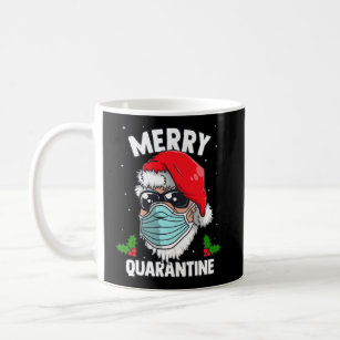 Santa Merry Quarantine Funny Humor Pande Koffiemok
