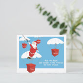 Santa Message Feestdagenkaart (Staand voorkant)