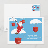 Santa Message Feestdagenkaart (Voorkant / Achterkant)