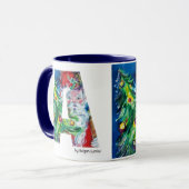 SANTA MET BALLOENS EN CHRISTMAS BEHANDELEN EEN MON MOK (Voorkant links)