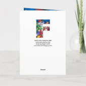 SANTA MET BALLOONS EN CHRISTMAS TREE MONOGRAM FEESTDAGEN KAART (Achterkant)