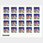  Santa met cadeaus Kerst sticker (Vel)