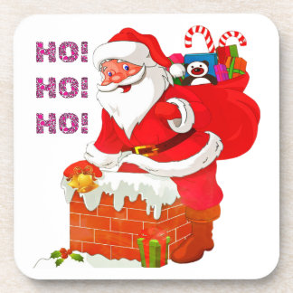 SANTA MET CHRISTMAS PRESENTS, HO! HO! HO! BIER ONDERZETTER