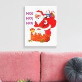 SANTA MET CHRISTMAS PRESENTS, HO! HO! HO! CANVAS AFDRUK (Insitu (Woonkamer))
