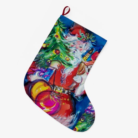 SANTA MET CHRISTMAS TREE BALLOONS EN GIFTEN GROTE KERSTSOK (Voorkant (Hangend))