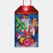 SANTA MET CHRISTMAS TREE EN GIFTS CADEAULABEL (Achterkant)