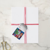 SANTA MET CHRISTMAS TREE EN GIFTS CADEAULABEL (Met Touw)