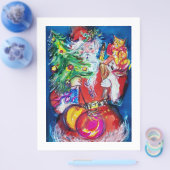 SANTA MET CHRISTMAS TREE EN GIFTS FLYER (Enkel)