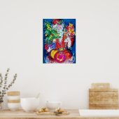SANTA MET CHRISTMAS TREE EN GIFTS POSTER (Keuken)