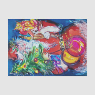 SANTA MET CHRISTMAS TREE EN GIFTS TISSUEPAPIER