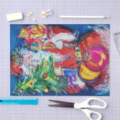 SANTA MET CHRISTMAS TREE EN GIFTS TISSUEPAPIER (Craft)