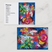 SANTA MET CHRISTMAS TREE EN GIFTS VISITEKAARTJE (Voorkant / Achterkant)