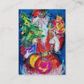 SANTA MET CHRISTMAS TREE EN GIFTS VISITEKAARTJE (Achterkant)