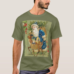 SANTA MET DEER EN CHRISTMAS GIFTEN IN WINTERSNEEUW T-SHIRT