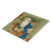 SANTA MET DEER EN CHRISTMAS GIFTEN IN WINTERSNEEUW TEGELTJE (Zijkant)