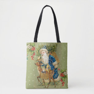 SANTA MET DEER EN CHRISTMAS GIFTEN IN WINTERSNEEUW TOTE BAG