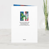 SANTA MET GIFTEN EN CHRISTMAS TREE H MONOGRAM FEESTDAGEN KAART (Achterkant)