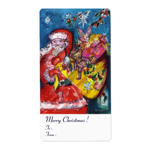 SANTA MET GIFTS ETIKET (Voorkant)