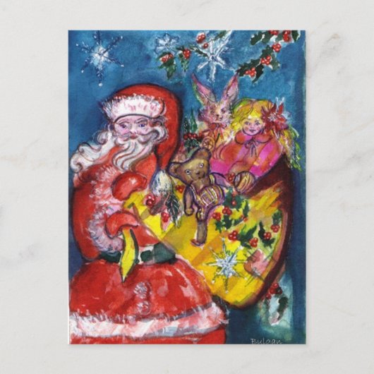 SANTA MET GIFTS FEESTDAGENKAART (Voorkant)