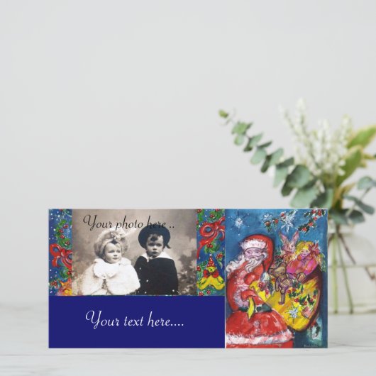 SANTA MET GIFTS FEESTDAGENKAART (Staand voorkant)