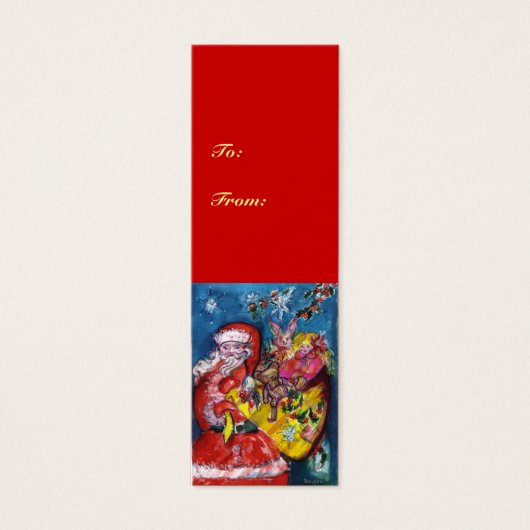 SANTA MET GIFTS MINI VISITEKAARTJES (Voorkant)