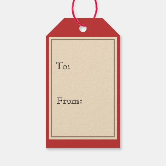  Santa met Holly Gift Label Cadeaulabel (Achterkant)