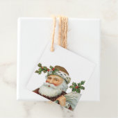  Santa met Holly Gift Labels (In situ)