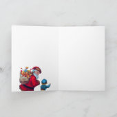SANTA MET KIND IN WINTER SNEE FEESTDAGEN KAART (Binnen)