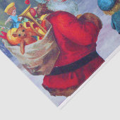 SANTA MET KIND IN WINTER SNEE TISSUEPAPIER (Detail)