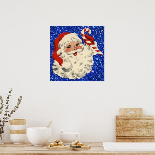  santa met poster van snoepriet (Keuken)