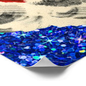  santa met poster van snoepriet (Hoek)