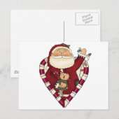 Santa met Ragdoll Tshirts en Geschenken Feestdagenkaart (Voorkant / Achterkant)