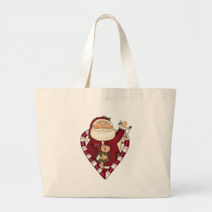 Santa met Ragdoll Tshirts en Geschenken Grote Tote Bag